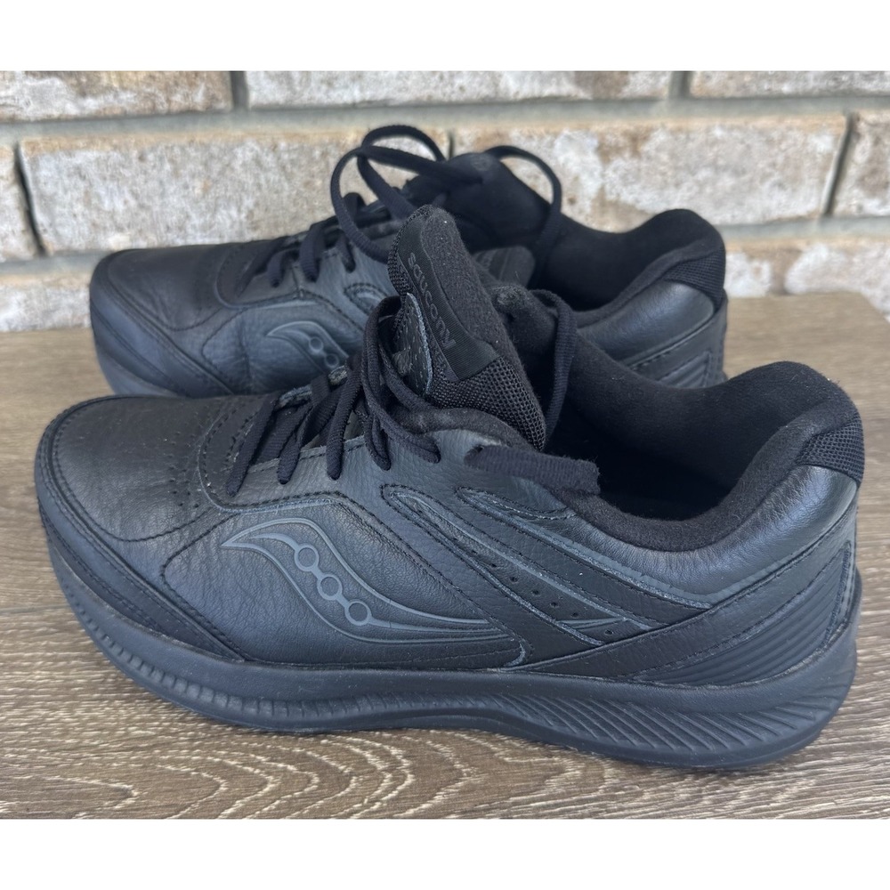 Saucony Echelon Walker 3 Shoes Womens Size 8W Wide Black Leather S50201-2